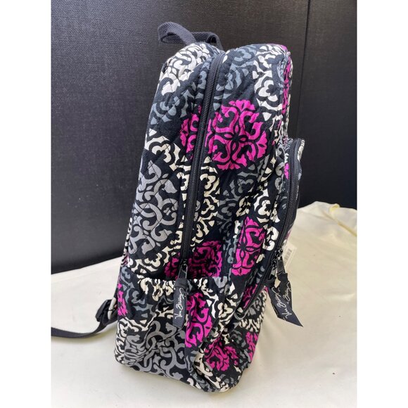 Vera Bradley Canterberry Magenta Women\'s Black Pink Floral Back Pack SKU 6091 main image 5
